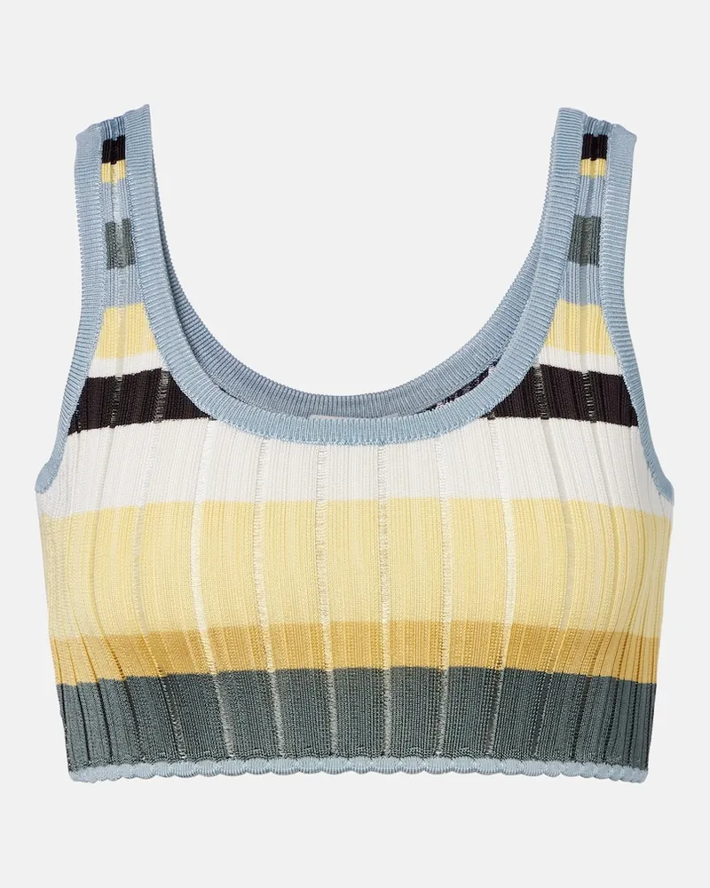 Alaïa Alaïa Top cropped a righe Multicolore