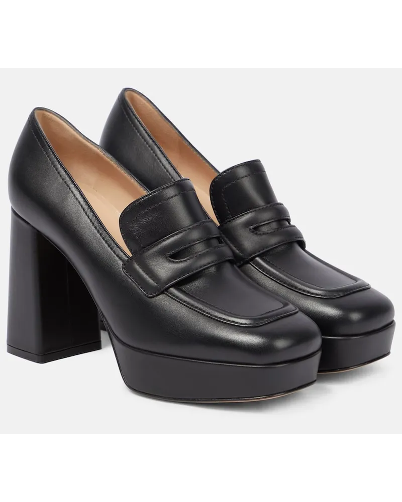 Gianvito Rossi Pumps mocassino in pelle Nero