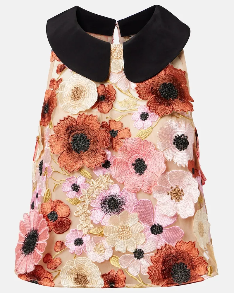 Dorothee Schumacher Top Blooming Meadow con seta Multicolore