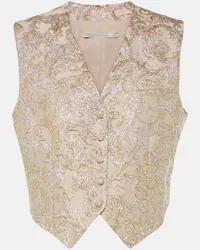 Stella McCartney Gilet in broccato Oro