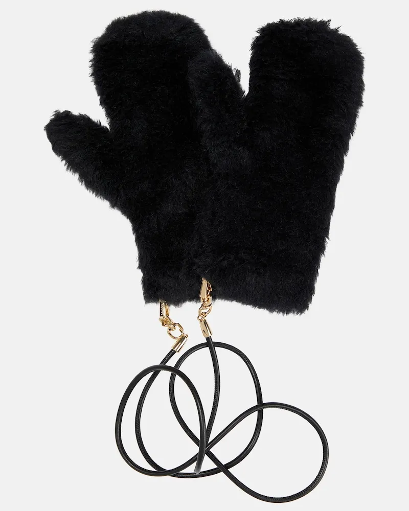 Max Mara Muffole Ombrato in misto lana e seta Nero