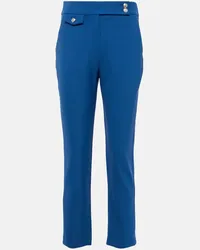 Veronica Beard Pantaloni slim cropped Renzo a vita alta Blu