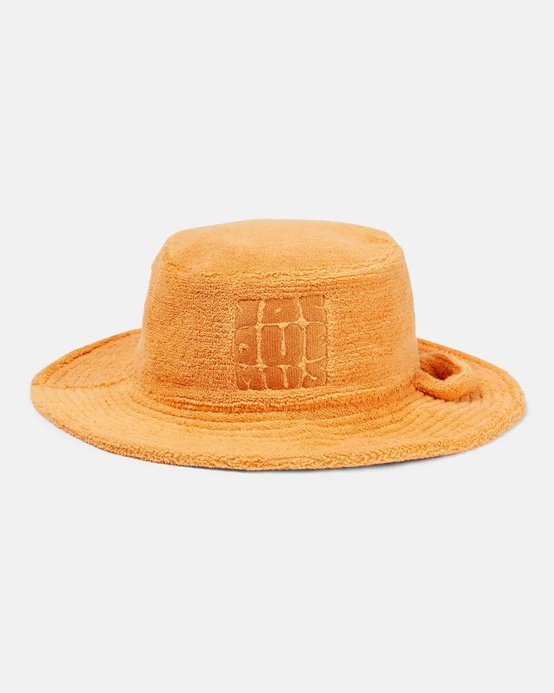 Jacquemus Cappello Le Bob Bandho in spugna Arancione