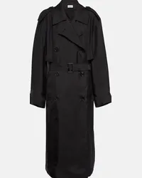 Saint Laurent Trench in raso Nero