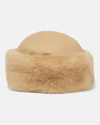 Loro Piana Cappello in shearling e cashmere Marrone