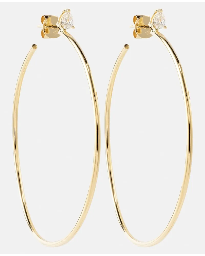 ANITA KO Orecchini a cerchio in oro 18kt con diamanti Oro