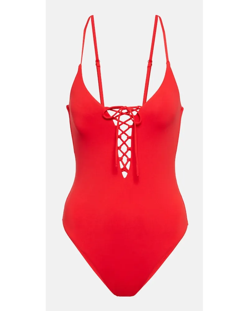 Melissa Odabash Costume intero Nerano con lacci Rosso