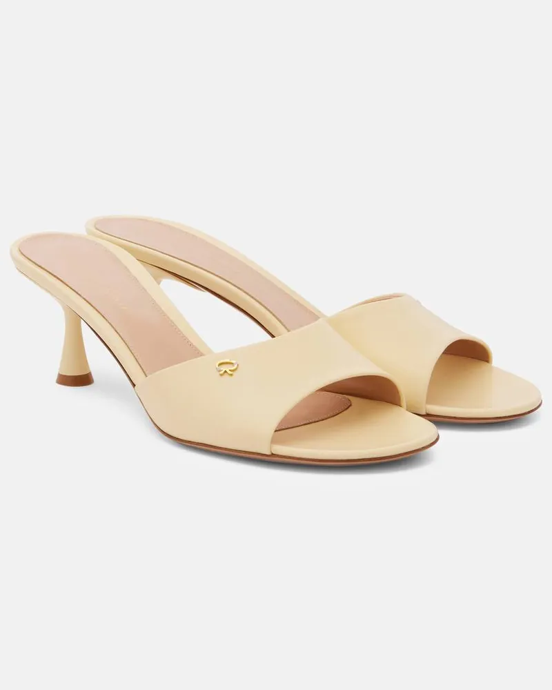 Gianvito Rossi Mules Ascent 55 in pelle Bianco