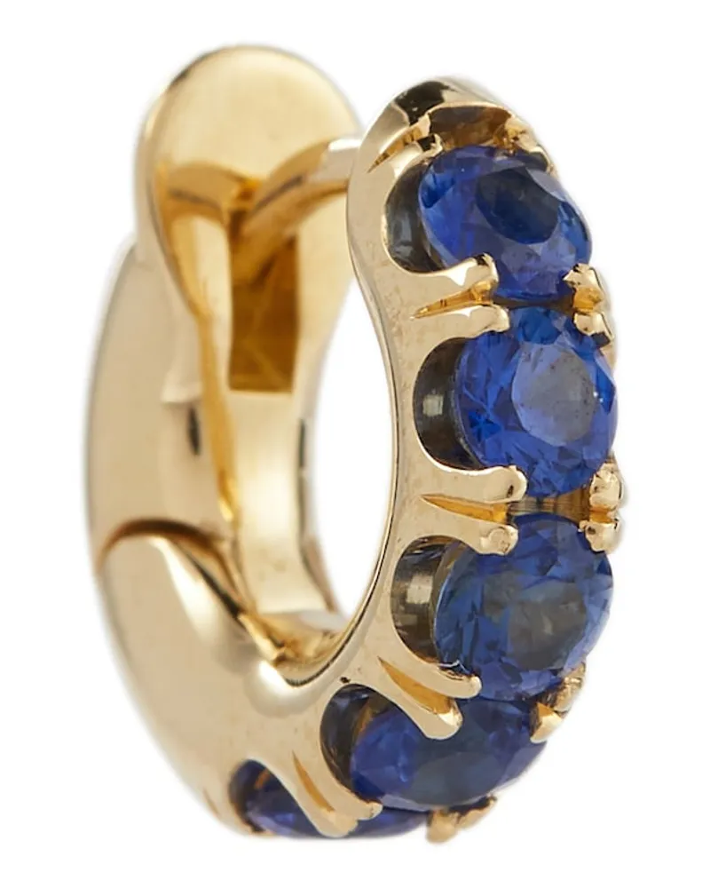 Spinelli Kilcollin Orecchino singolo Mini Macro Hoop in oro 18kt con zaffiri Giallo