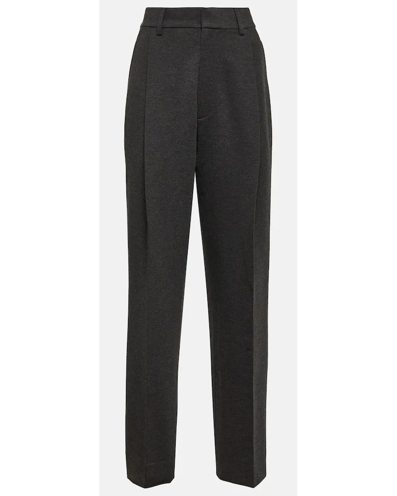 Victoria Beckham Pantaloni regular a pieghe Grigio