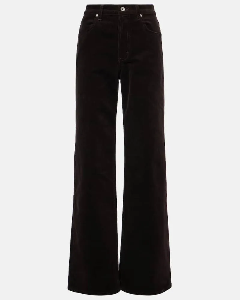 Citizens of humanity Pantaloni a gamba larga Annina in velluto Nero