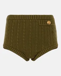 Chloé Chloé Shorts in misto cotone a trecce Verde