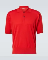 The Row Polo Tiago in cashmere e cotone Rosso