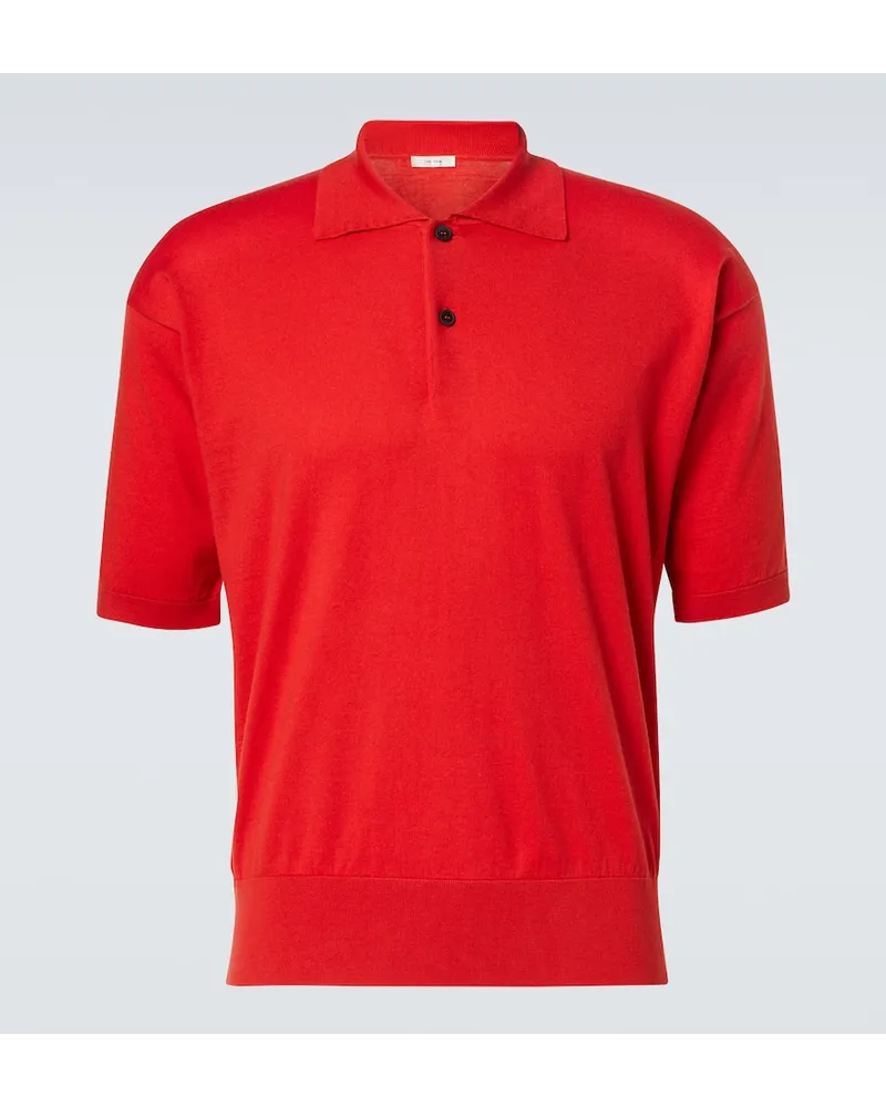 The Row Polo Tiago in cashmere e cotone Rosso