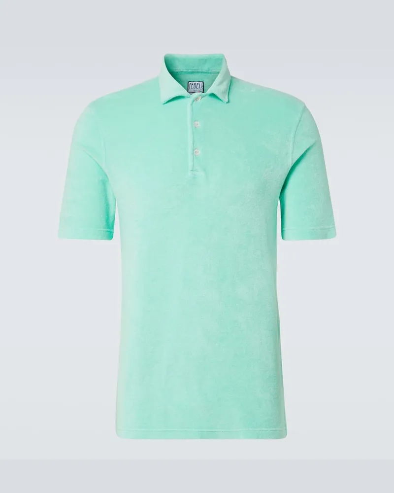 Fedeli Polo in spugna di cotone Verde
