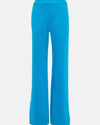 OFF-WHITE Pantaloni sportivi in cotone con logo Blu