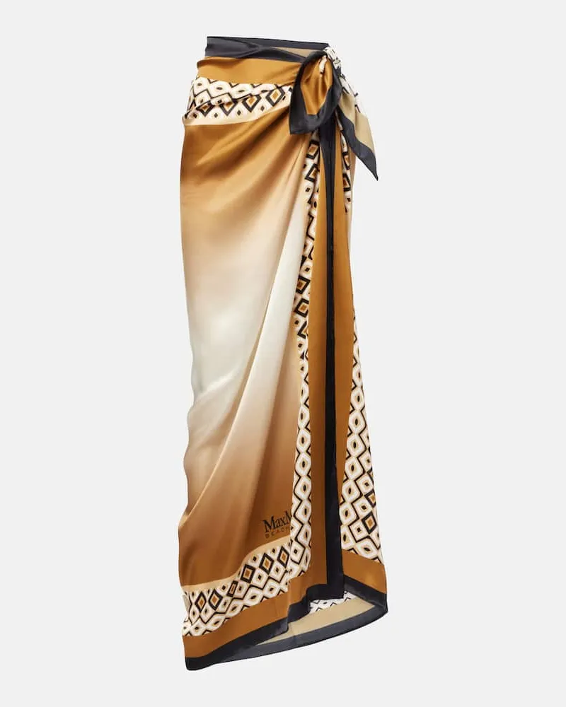 Max Mara Pareo Ottico in seta Multicolore
