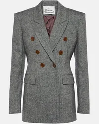 Vivienne Westwood Blazer doppiopetto in misto lana Grigio