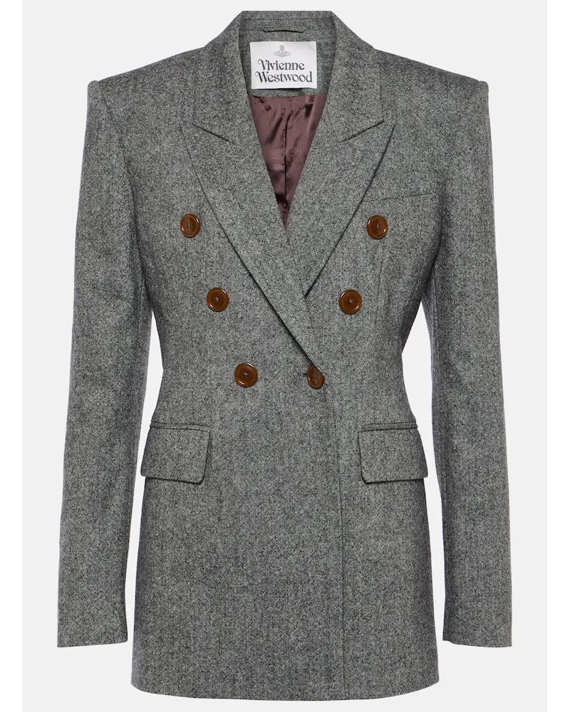 Vivienne Westwood Blazer doppiopetto in misto lana Grigio