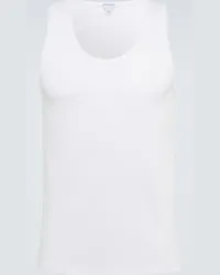 Bottega Veneta Tank top in misto cotone a coste Bianco