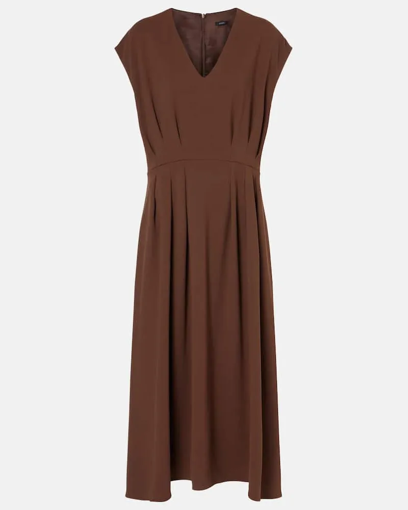 Joseph Abito midi in cady a pieghe Marrone