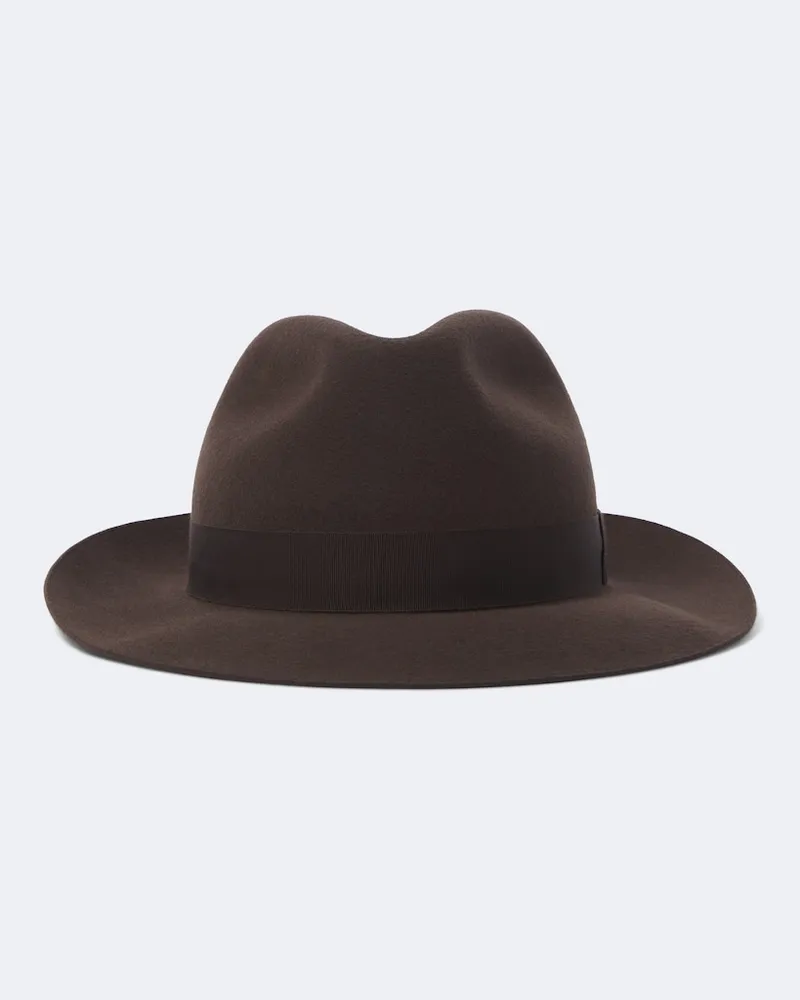 Giorgio Armani Fedora in lana vergine Marrone