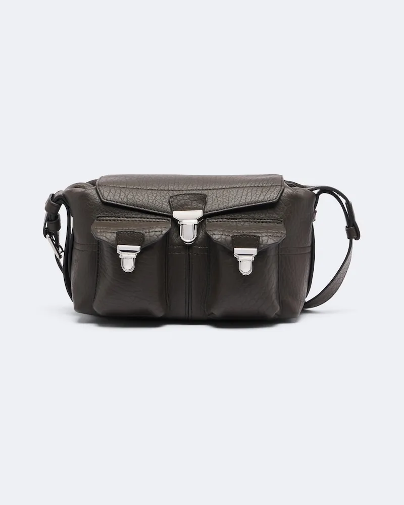 Christophe Lemaire Borsa a spalla Gear Mini in pelle Marrone