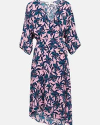 Diane von Furstenberg Abito midi con stampa Rosa