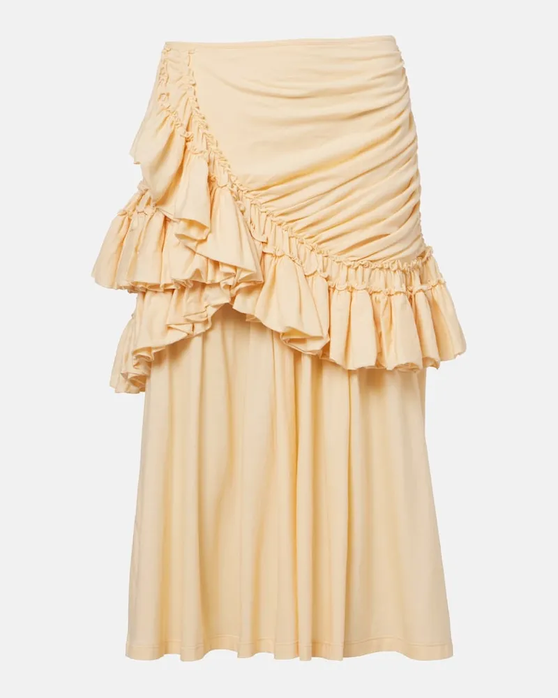Dries van Noten Gonna maxi Humairah in cotone Giallo