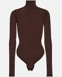 Alaïa Alaïa Body a righe Marrone