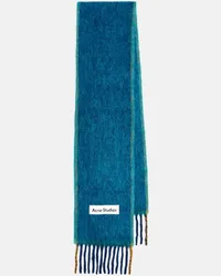 Acne Studios Sciarpa in misto lana e alpaca Blu