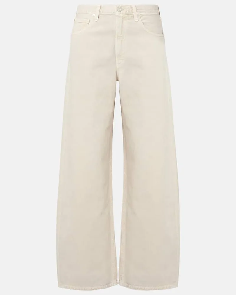 AGOLDE Jeans barrel Low Curve a vita media Beige