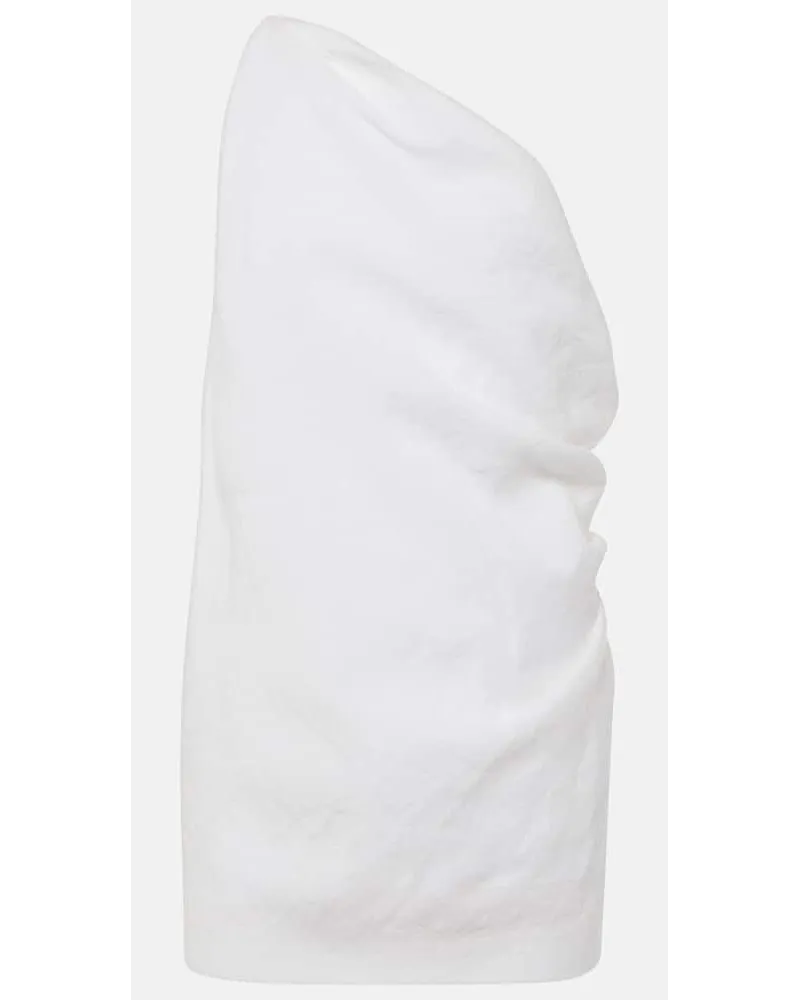 TOVE Top Petra monospalla in lino Bianco