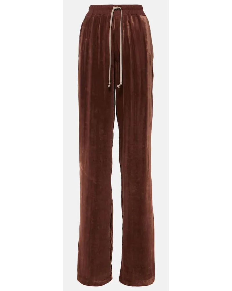 Rick Owens Pantaloni Dietrich a gamba larga Marrone