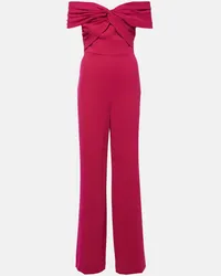 Roland Mouret Jumpsuit a gamba larga in cady Rosa