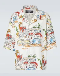 Jacquemus Camicia bowling Casaco in cotone con stampa Multicolore