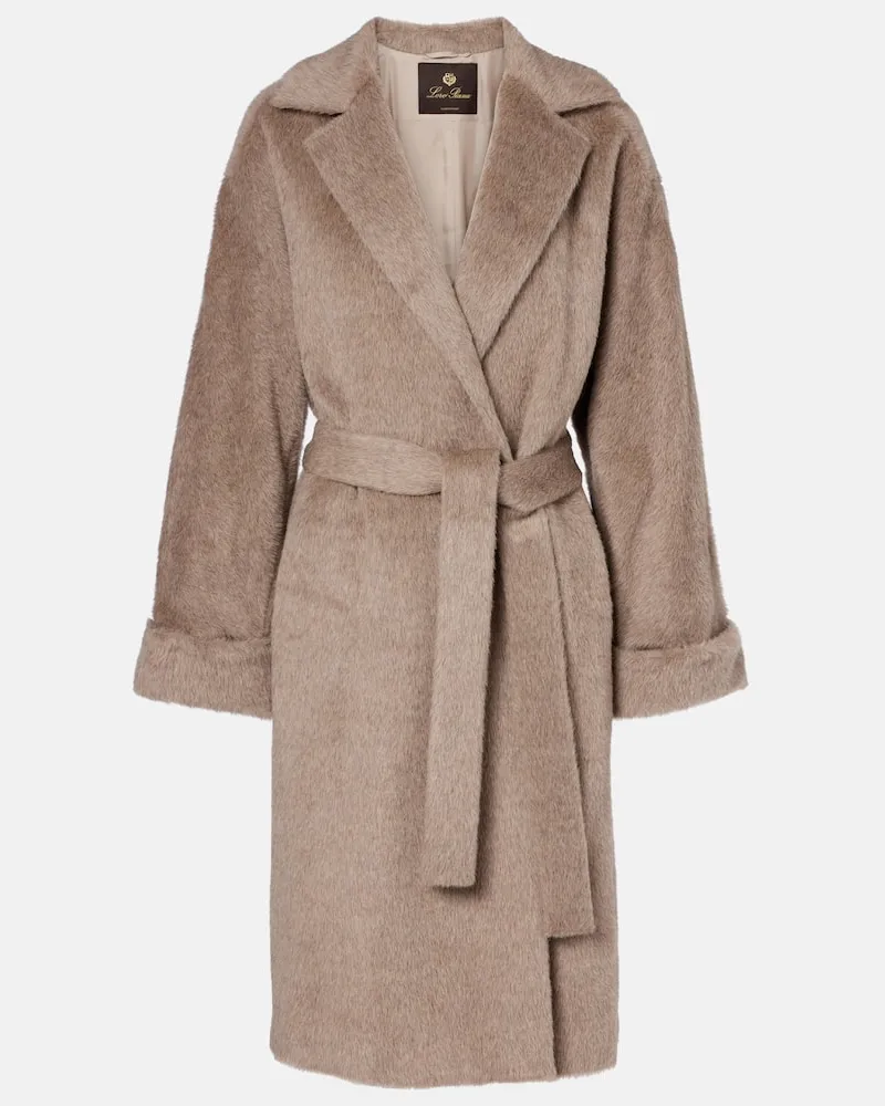 Loro Piana Cappotto a portafoglio Maria in alpaca e lana Beige