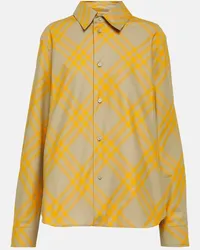 Burberry Camicia in cotone a quadri Giallo