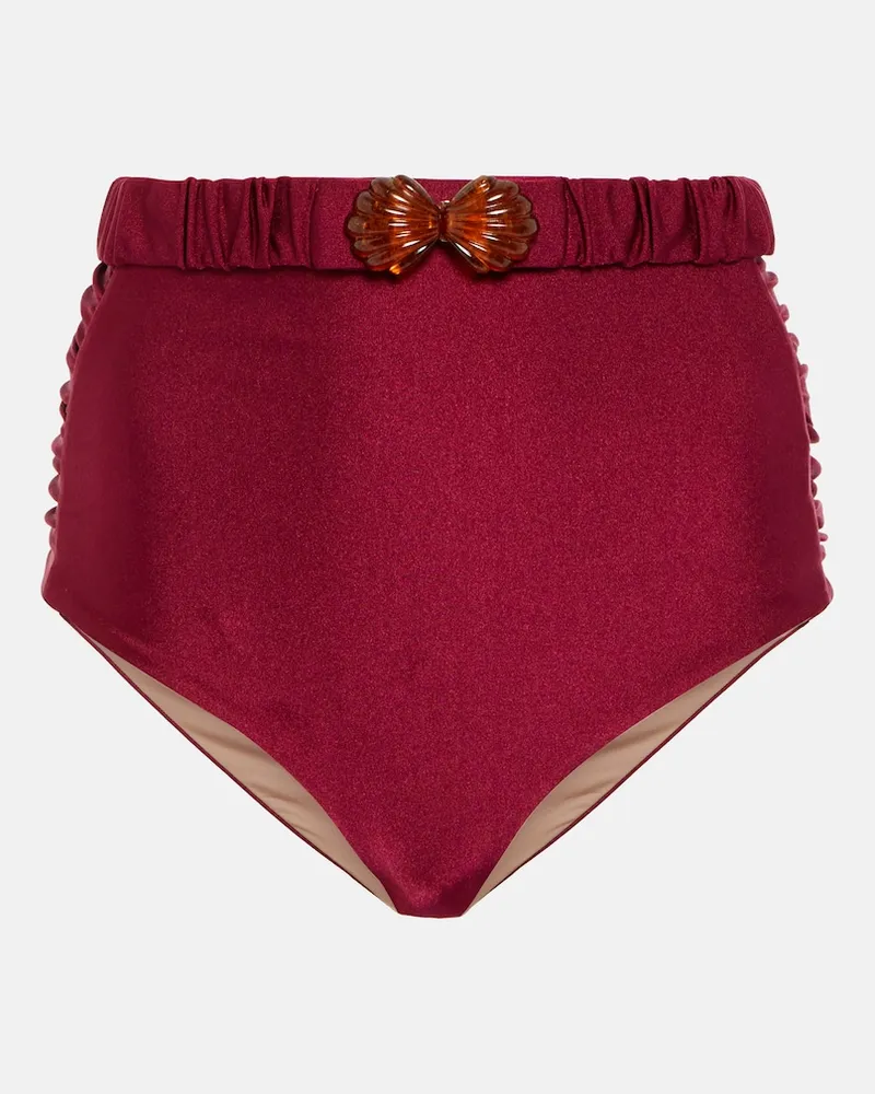 Johanna Ortiz Slip bikini con cintura a vita alta Rosa