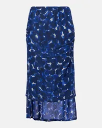 Dries van Noten Gonna midi in jersey Blu