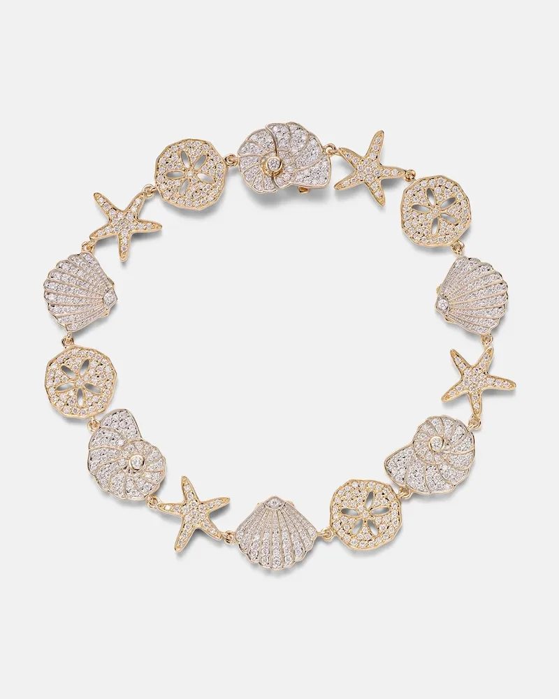 Sydney Evan Bracciale Sea Life in oro 14kt (585/1000) con diamanti Oro