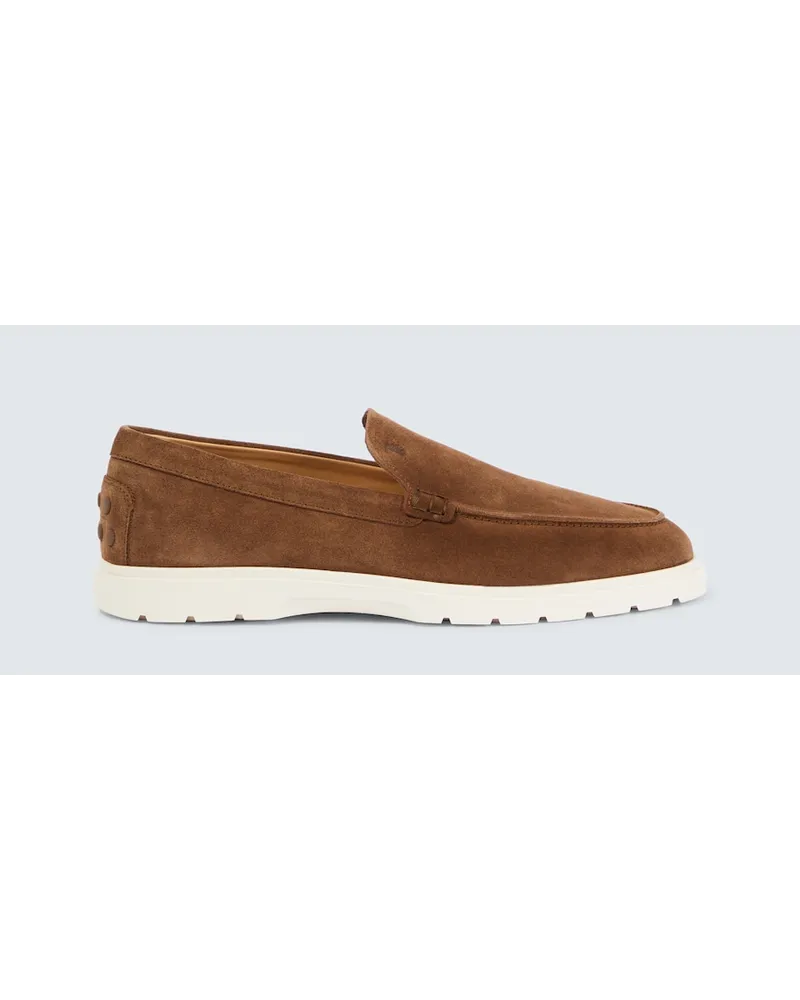 TOD'S Mocassini in suede Marrone