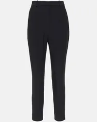 Alexander McQueen Pantaloni in crêpe Nero