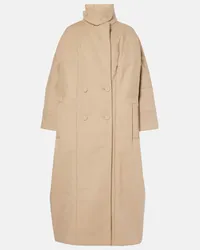 Dries van Noten Cappotto in misto cotone Beige