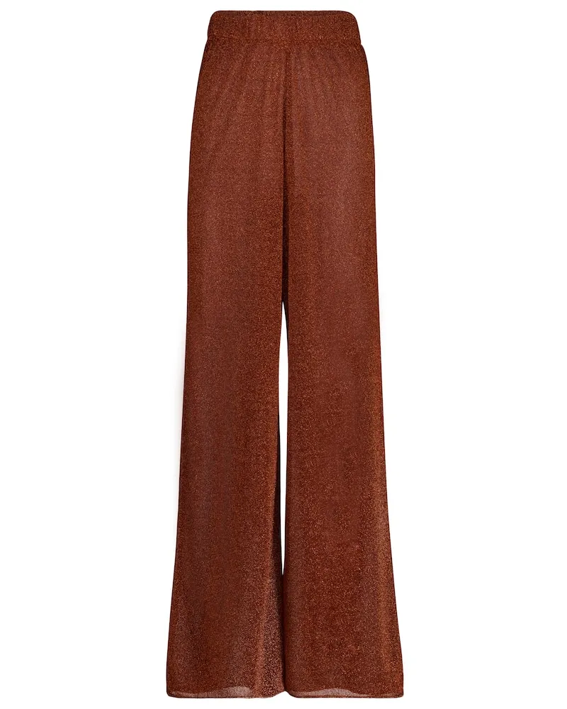 Oséree OsÃ©ree Pantaloni LumiÃ¨re a gamba larga Marrone