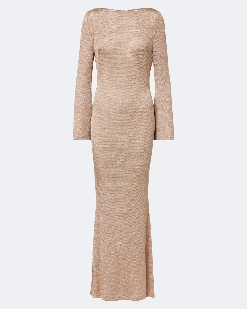 Alexandra Miro Abito lungo Dorian in maglia Oro