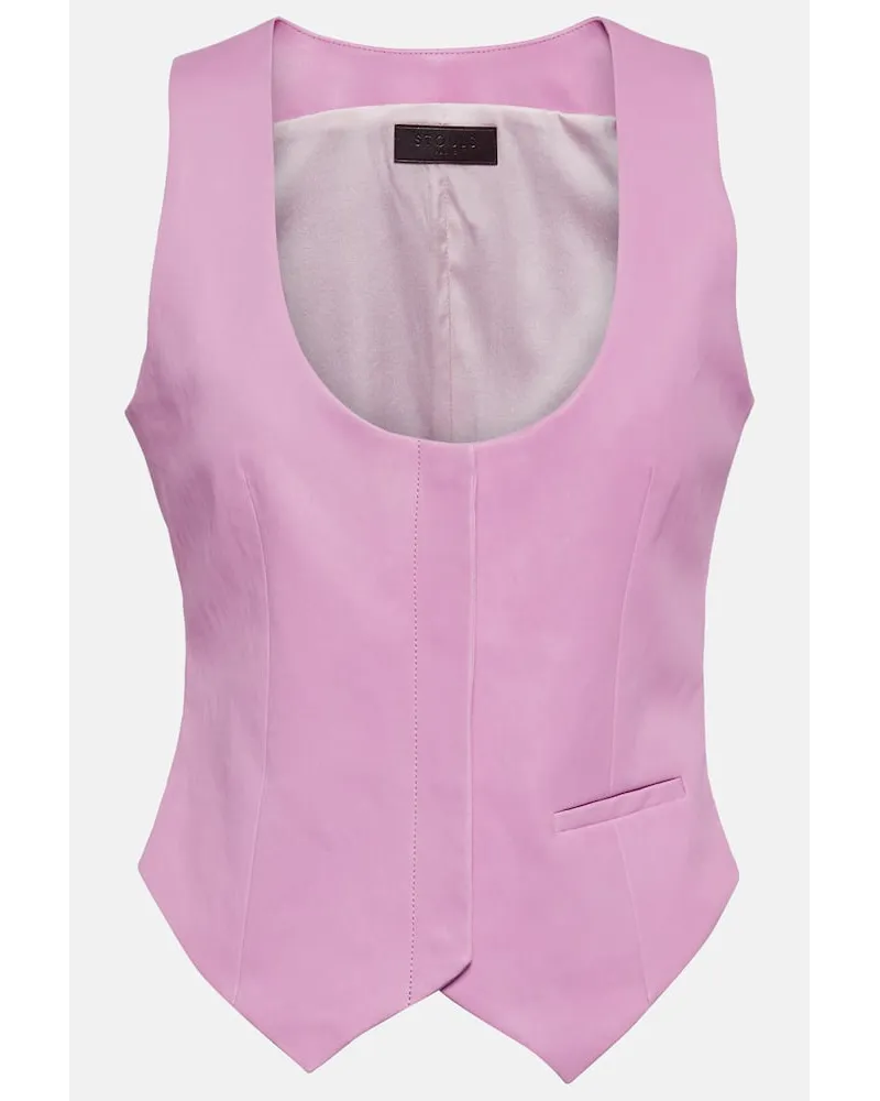 Stouls Gilet Adrian in pelle Rosa