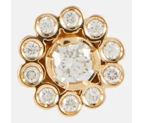 Orecchino singolo Soleil de Fleur in oro 18kt con diamanti