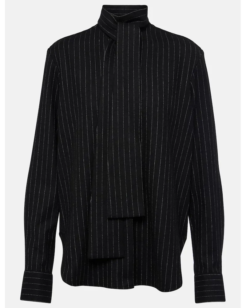 Alex Perry Camicia gessata Nero