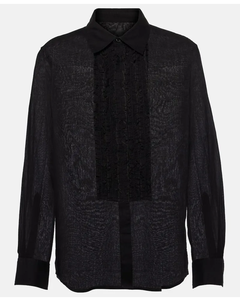 Nili Lotan Camicia Nathael in cotone Nero